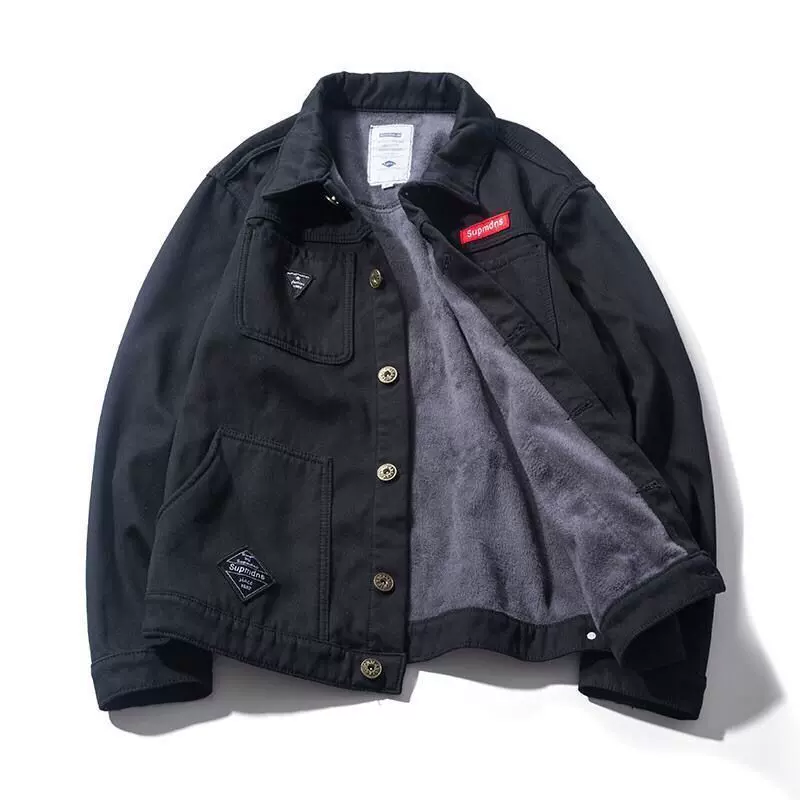 Mã A634: Áo khoác denim nam from ngắn dáng rộng phong cách Hàn Quốc