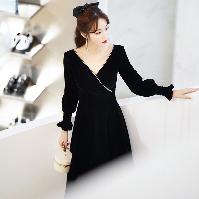 OD095: đầm dạ hội màu đen sang trọng