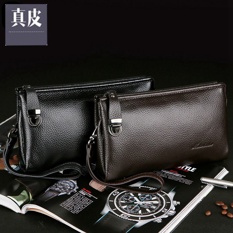 OE507: Túi cầm tay da thật cho nam SPNN túi xách nam SPNN ví da bò