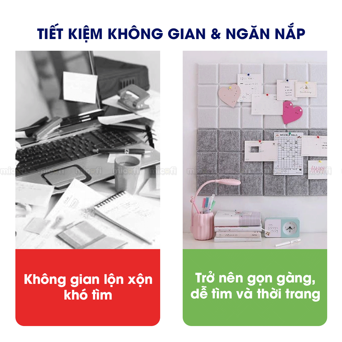 Miếng Dán Tường Micofi, Tấm Bảng Ghim Decor Tường, Bảng Ghim Nỉ Trang Trí Cửa Phòng Thông Báo, Ảnh, Note Ghi Chú