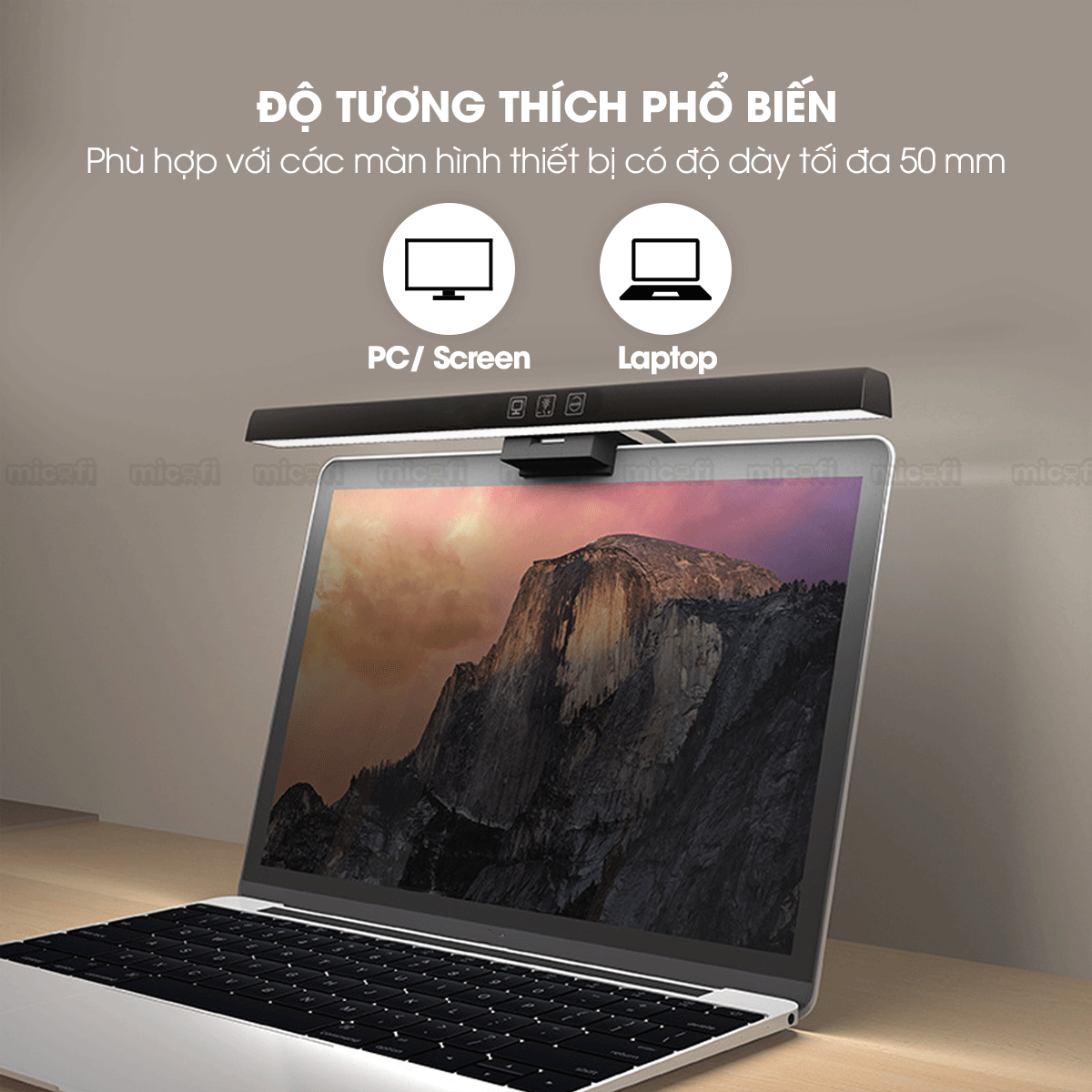 Đèn Màn Hình Micofi Cảm Ứng, LED Màn Hình Làm Việc Chống Cận, Đèn LED Kẹp PC Laptop Gắn Máy Tính Bảo Vệ Mắt Văn Phòng