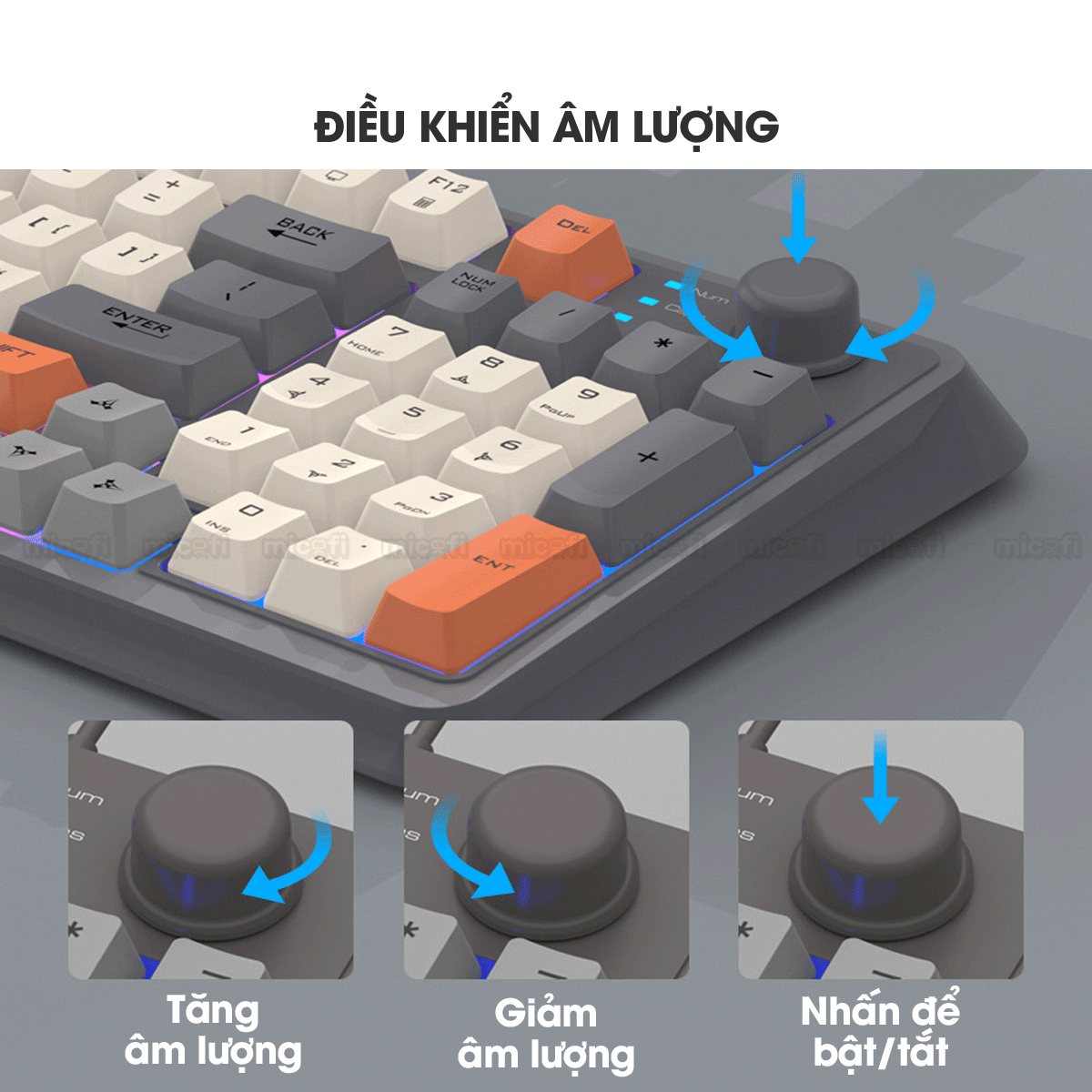 Bàn Phím Bluetooth Không Dây Xunfox x Micofi Giả Cơ Máy Tính, Bàn Phím Gaming Chơi Game Có Dây Laptop Điện Thoại PC LED