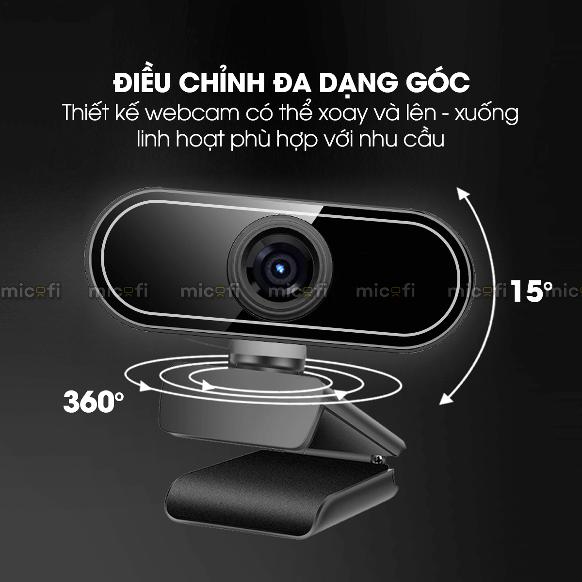 Webcam Micofi Camera Nét PC, Webcam Có Micro 2K Laptop 30FPS Máy Tính Bàn 1080P PC USB Hỗ Trợ Học Online Từ Xa Tiện Lợi