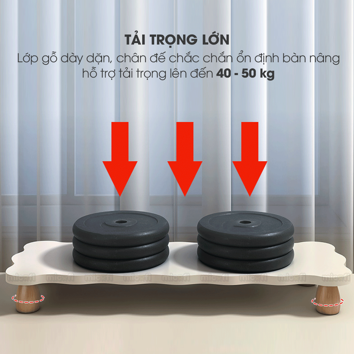 Kệ Màn Hình Micofi, Bàn Để Máy Vi Tính Kê Màn Hình PC Bằng Gỗ Decor, Bàn Kê Laptop Nâng Máy Tính Giá Đỡ Kệ Trắng 60 Cm