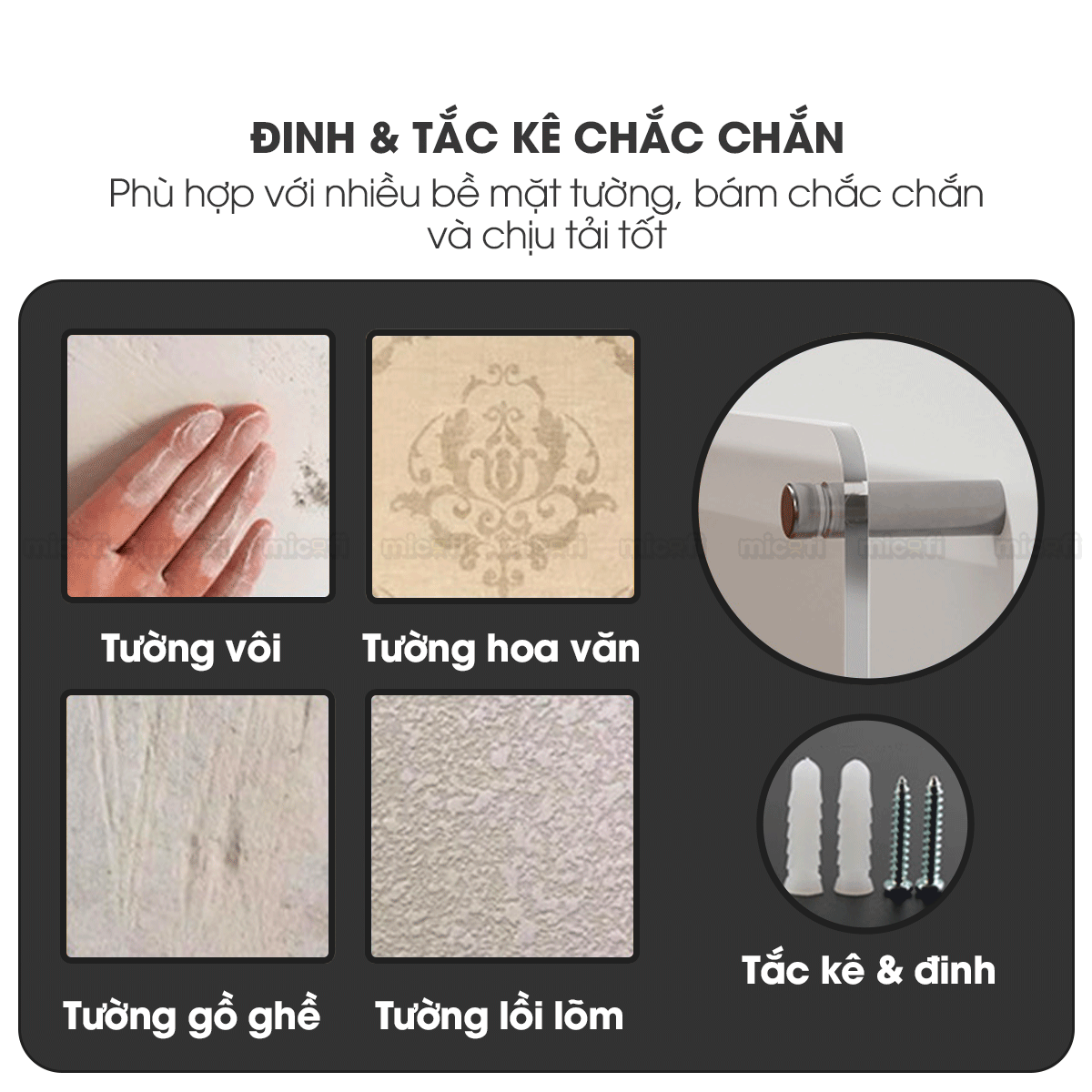 Kệ Trưng Bày Micofi Trong Suốt, Kệ Treo Trang Trí Acrylic, Giá Treo Sách Tạp Chí Báo Decor Album Gắn Tường Tiện Lợi