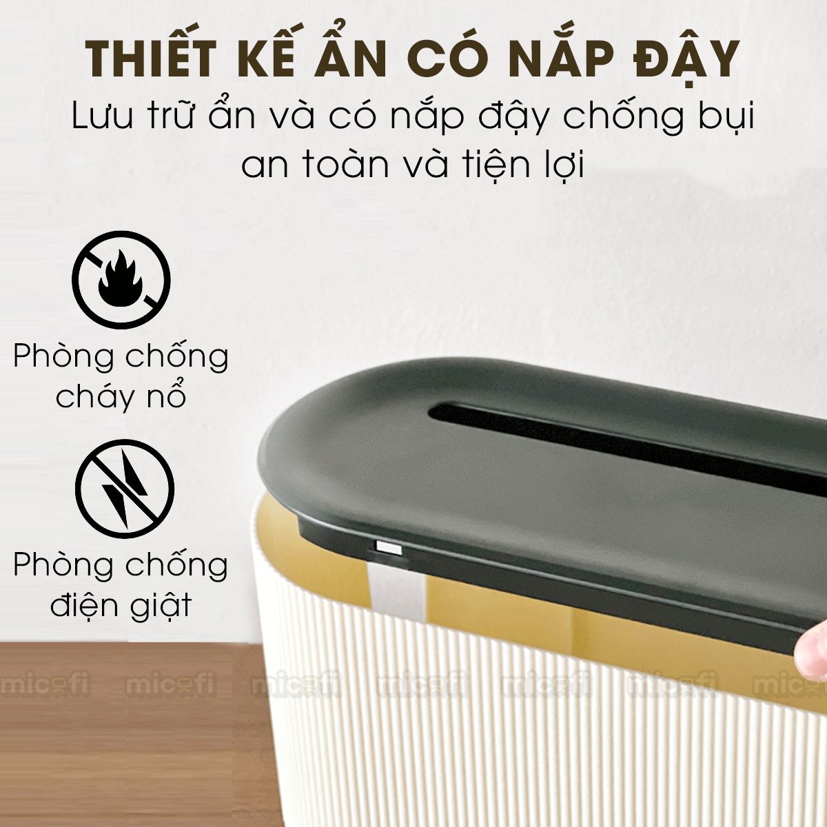 Hộp Đựng Ổ Cắm Điện Micofi, Hộp Che Ổ Điện, Sạc, Dây Điện Trang Trí Bảo Vệ An Toàn Bằng Nhựa