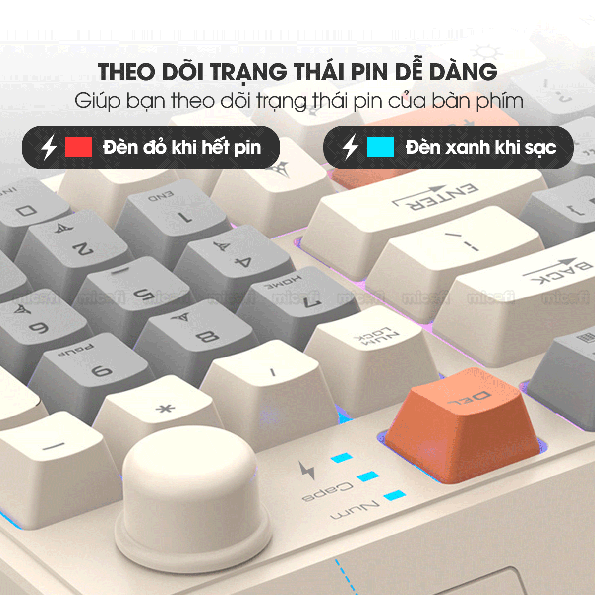 Bàn Phím Bluetooth Không Dây Xunfox x Micofi Giả Cơ Máy Tính, Bàn Phím Gaming Chơi Game Có Dây Laptop Điện Thoại PC LED