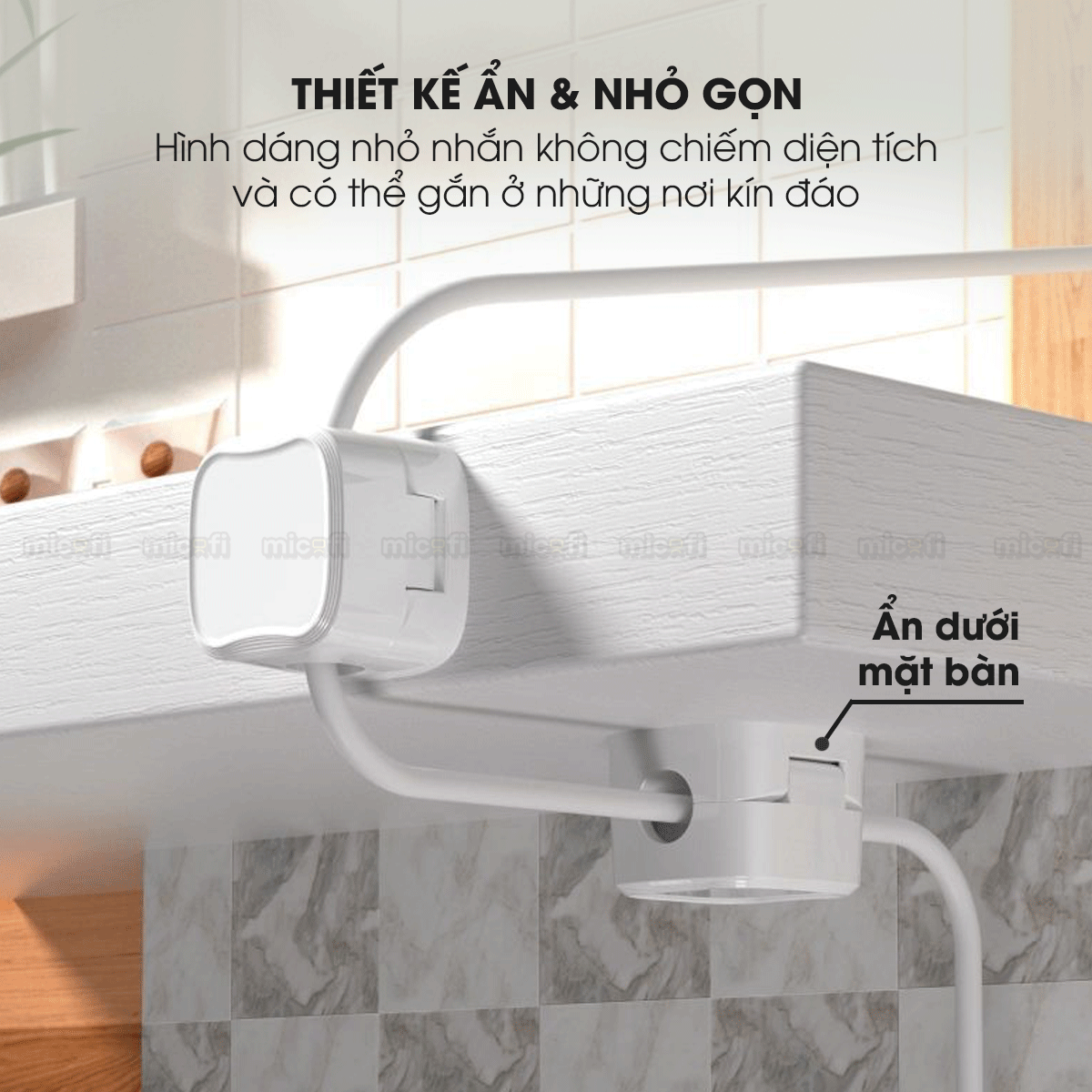 Kẹp Dây Điện Micofi, Khoá Treo Dây Sạc Điện Thoại Dán Tường, Cố Định Giữ Bảo Vệ Từ Tính Quản Lý Cáp Sạc Gọn Gàng Để Bàn