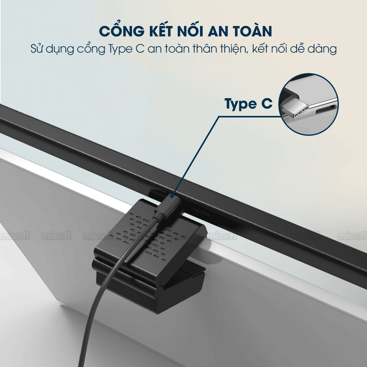Đèn Màn Hình Micofi Cảm Ứng, LED Màn Hình Làm Việc Chống Cận, Đèn LED Kẹp PC Laptop Gắn Máy Tính Bảo Vệ Mắt Văn Phòng