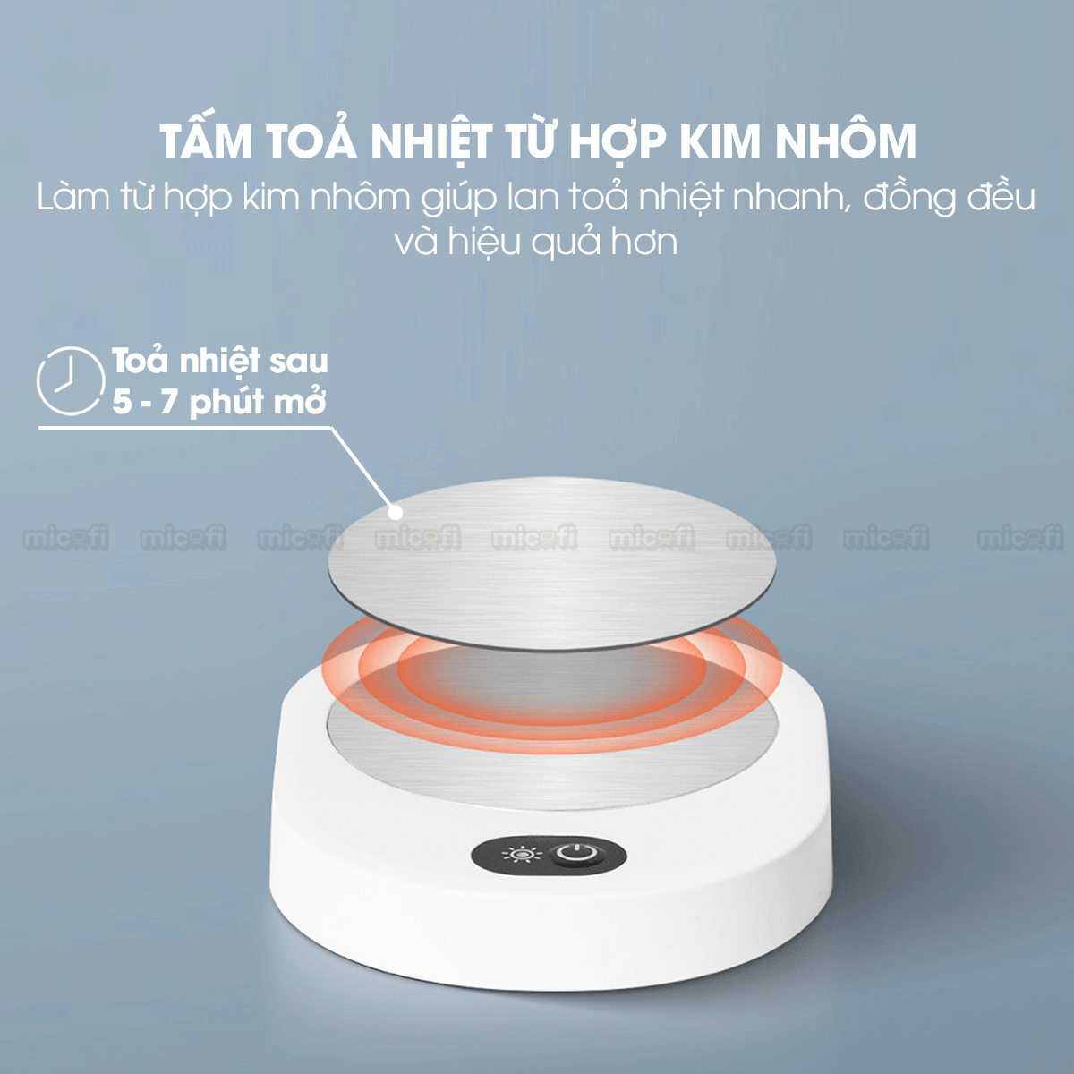 Đế Giữ Nhiệt Đồ Uống Micofi, Đế Để Ly, Khay Giữ Nhiệt Lót Đựng Ly Mini Làm Ấm Cốc Đựng Nước Cà Phê, Sữa, Trà 55 Độ C
