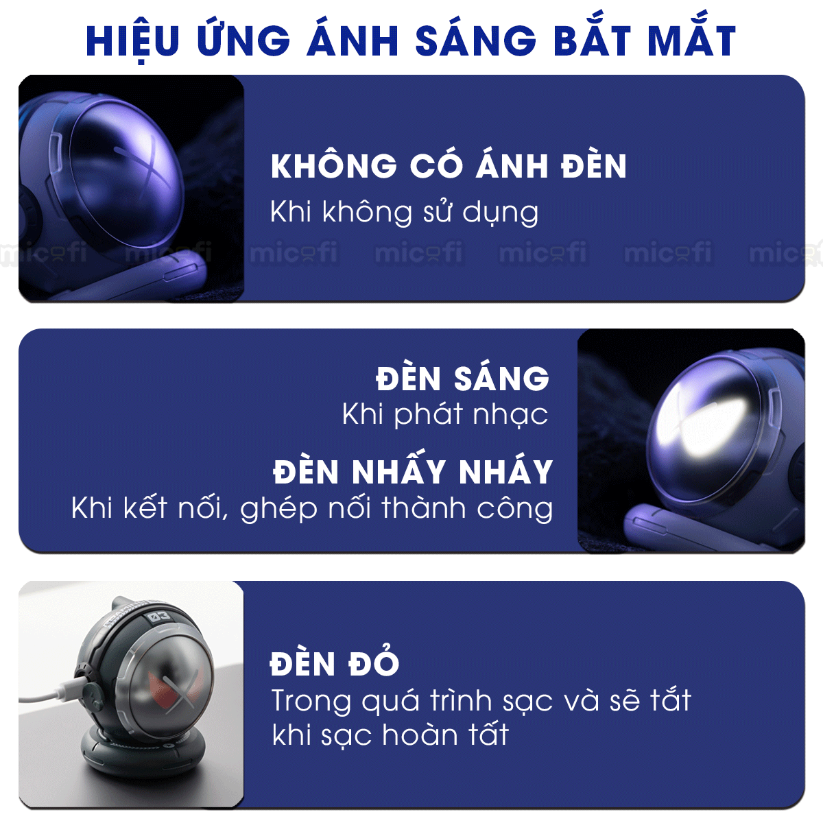 Loa Bluetooth Mini Micofi Nghe Nhạc Bass Mạnh, Loa Mini Bluetooth Có Đèn Phi Hành Gia Không Dây, Bluetooth 5.3