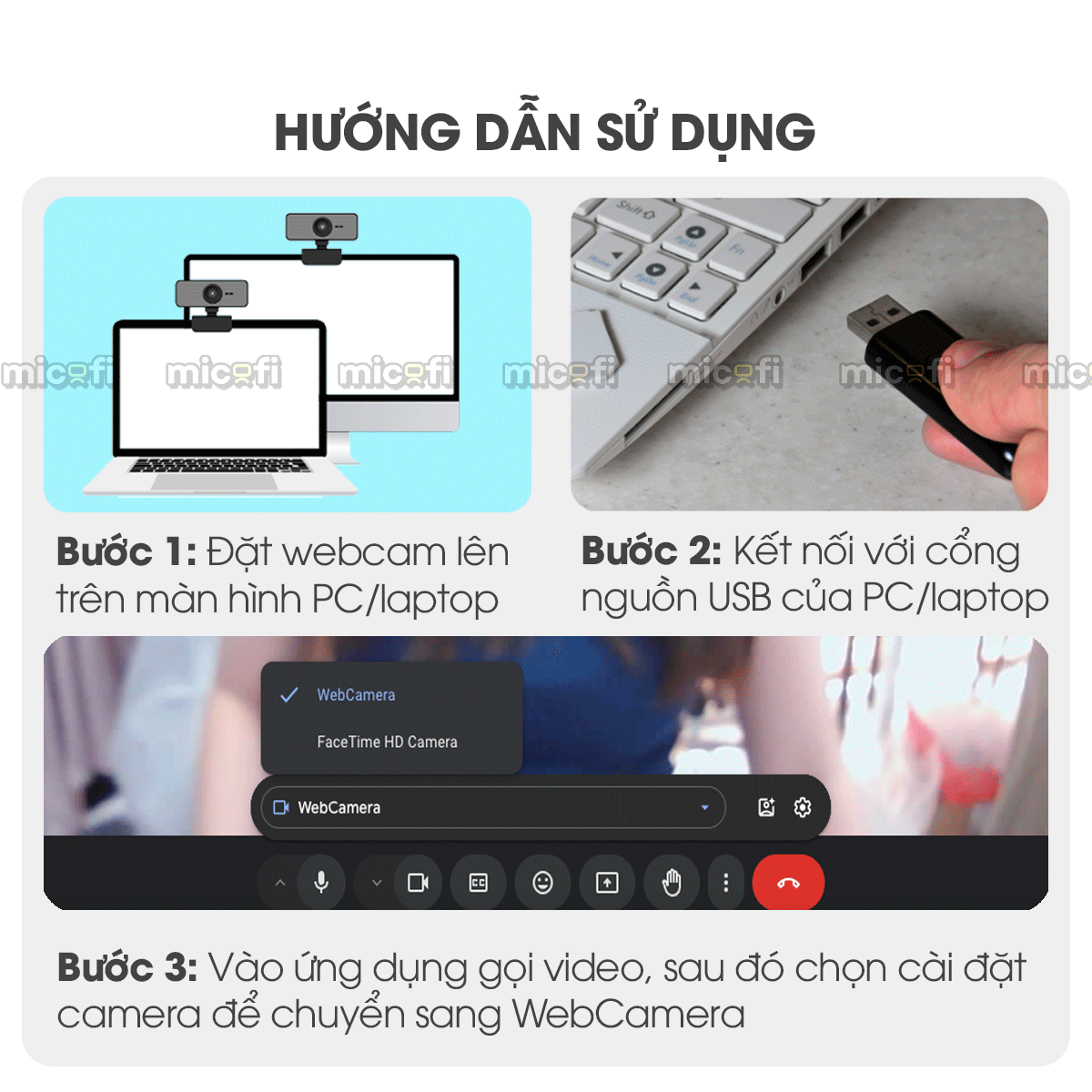 Webcam Micofi Camera Nét PC, Webcam Có Micro 2K Laptop 30FPS Máy Tính Bàn 1080P PC USB Hỗ Trợ Học Online Từ Xa Tiện Lợi