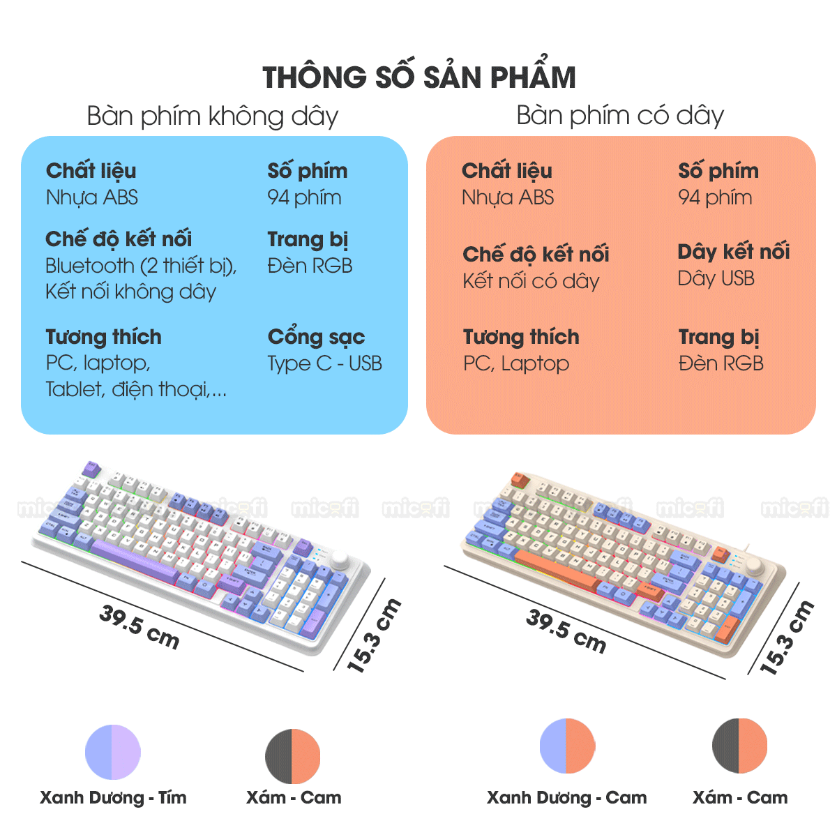 Bàn Phím Bluetooth Không Dây Xunfox x Micofi Giả Cơ Máy Tính, Bàn Phím Gaming Chơi Game Có Dây Laptop Điện Thoại PC LED