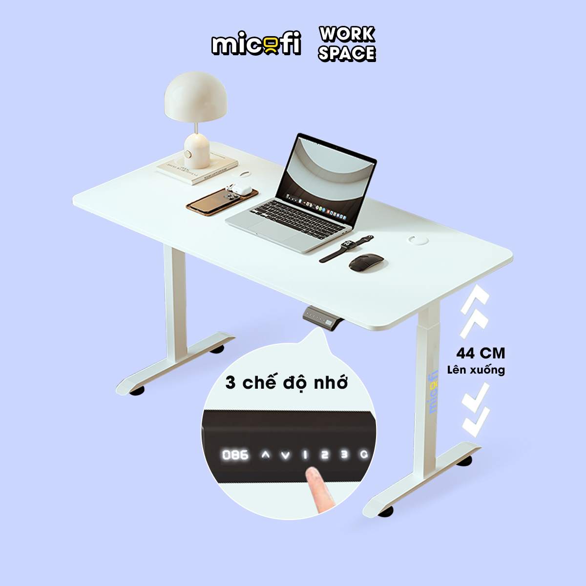 Bàn Nâng Hạ Micofi Office Desk Điện Điều Chỉnh Chiều Cao Thông Minh