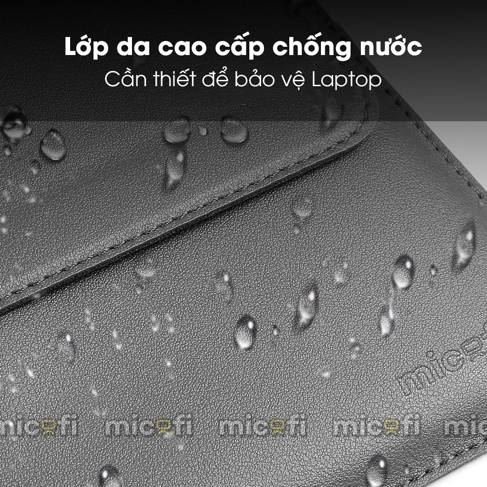 Túi Da Đựng Laptop Micofi Chống Nước Cho Máy Tính Macbook, Surface, Dell, Asus, Acer