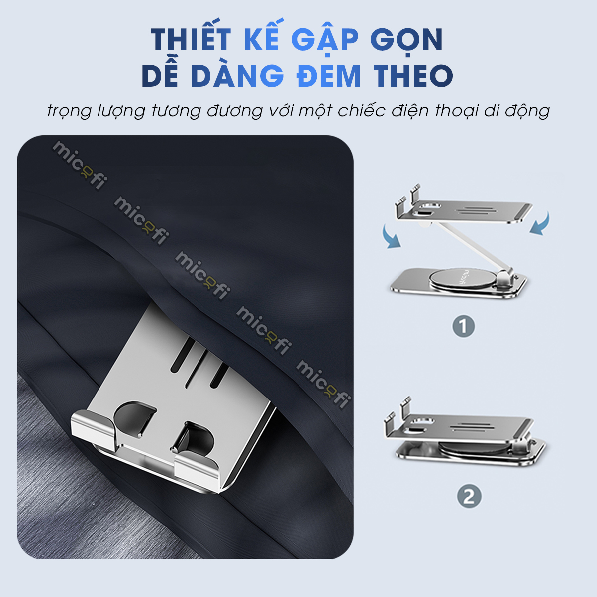 Giá Đỡ Điện Thoại, Máy Tính Bảng, Ipad Micofi Xoay 360 Độ