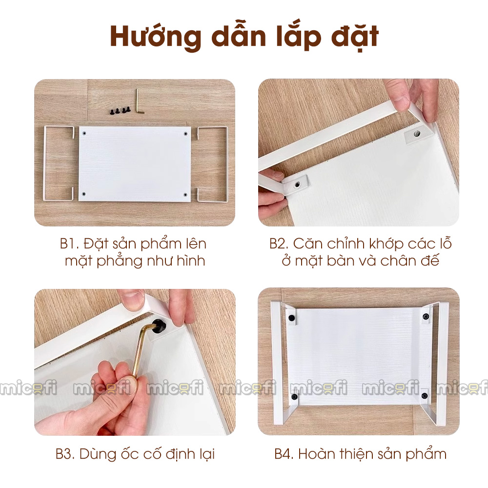 Kệ Gỗ Micofi Để Màn Hình Máy Tính, Laptop, Gía Đỡ Thông Minh, Kê Tối Ưu Diện Tích