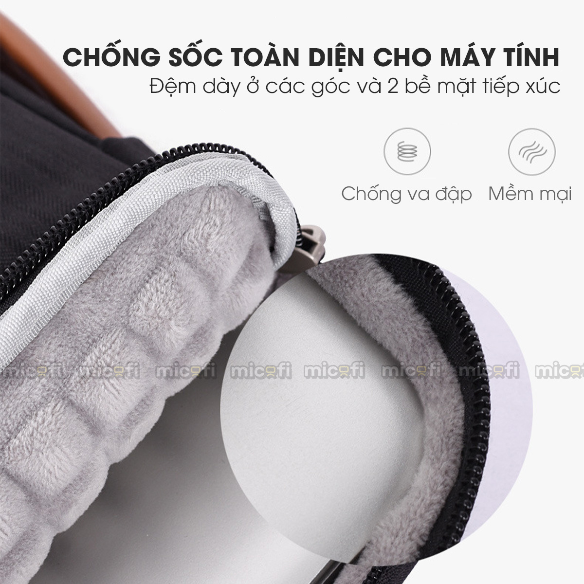 Túi Đựng Laptop Chống Sốc Micofi Bảo Vệ Máy Tính Đệm 3D Dày