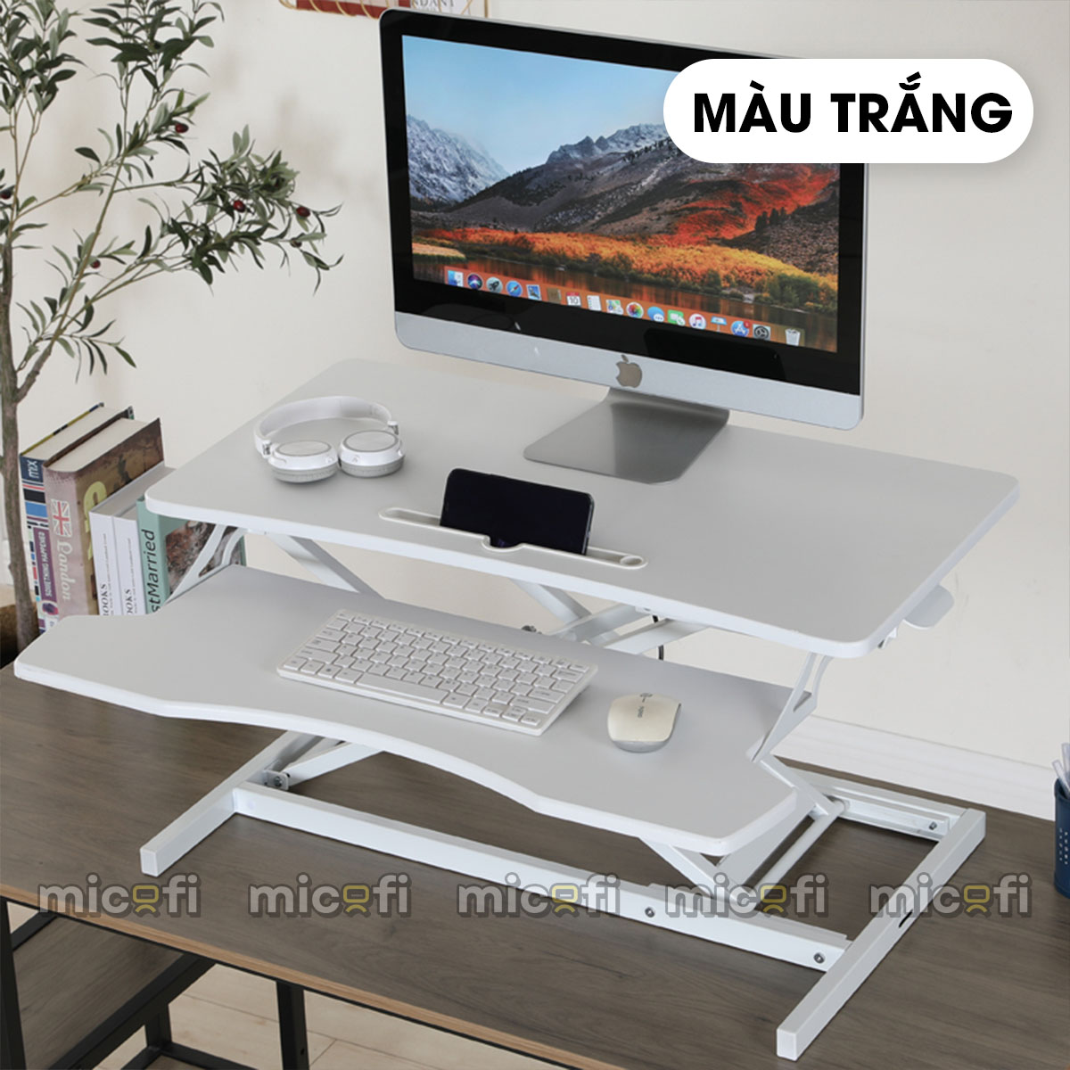 Bàn Nâng Hạ Micofi 2 Tầng Điều Chỉnh Chiều Cao Đứng Làm Việc