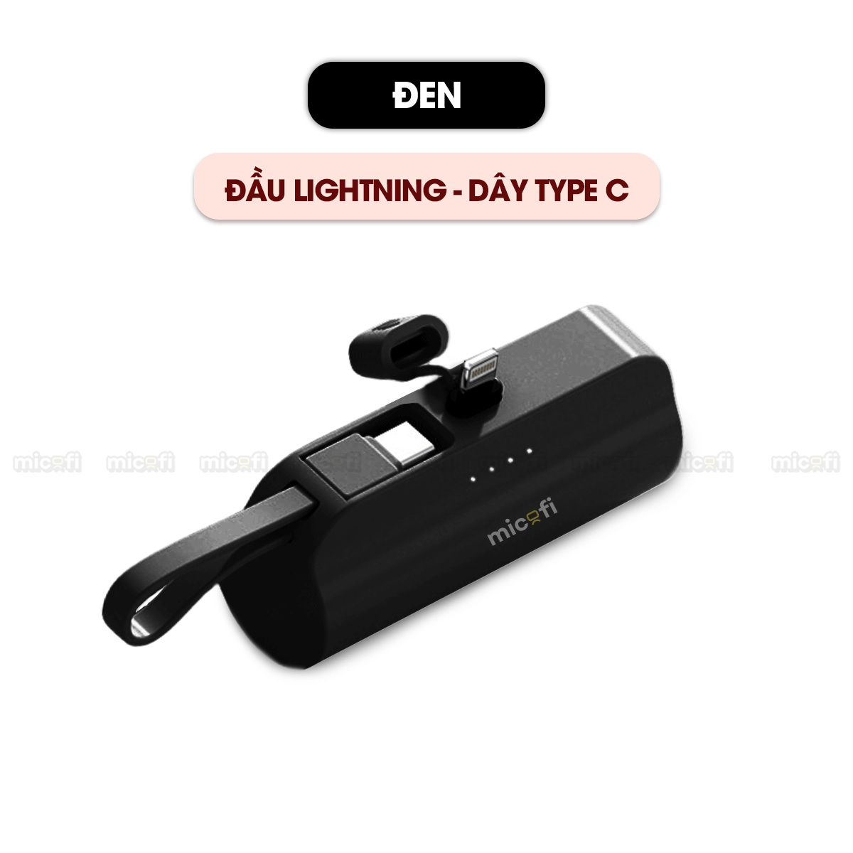 Sạc Dự Phòng Micofi, Pin Dự Phòng Mini Sạc Điện Thoại Samsung Iphone 5000mAh Nhanh Nhỏ Gọn Lightning Type C