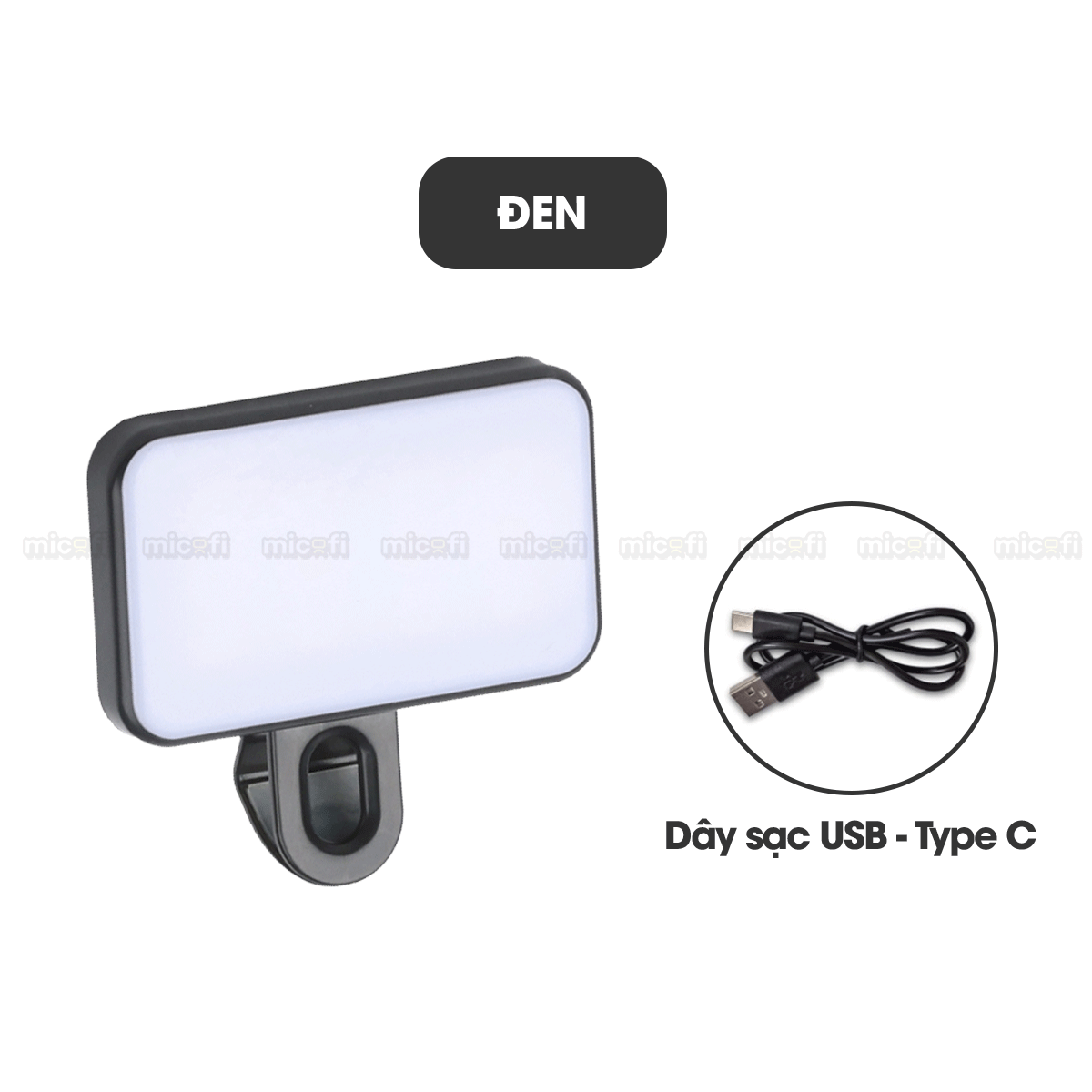 Đèn Led Micofi Livestream, Đèn Màn Hình Quay Video Selfie Mini Chụp Ảnh Kẹp Máy Tính Điện Thoại Hỗ Trợ Đổi Màu Chụp Hình