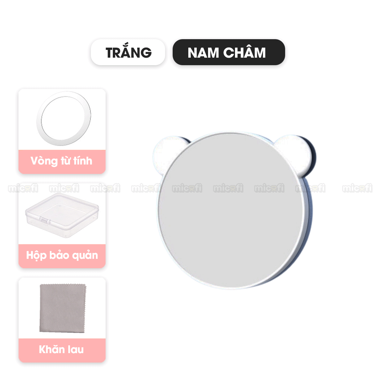 Gương Chụp Ảnh Phản Chiếu Micofi Kẹp Điện Thoại, Gương Chụp Ảnh Gắn Dán Điện Thoại Selfie, Chụp Hình Hỗ Trợ Camera Sau