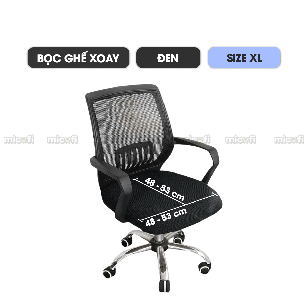 Bọc Ghế Xoay Văn Phòng Micofi Gaming, Vỏ Bọc Bằng Vải Bao Đệm Và Lưng Ghế Ngồi Xếp Chống Bụi Co Giãn Bảo Vệ Tốt