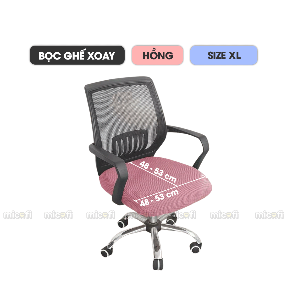 Bọc Ghế Xoay Văn Phòng Micofi Gaming, Vỏ Bọc Bằng Vải Bao Đệm Và Lưng Ghế Ngồi Xếp Chống Bụi Co Giãn Bảo Vệ Tốt