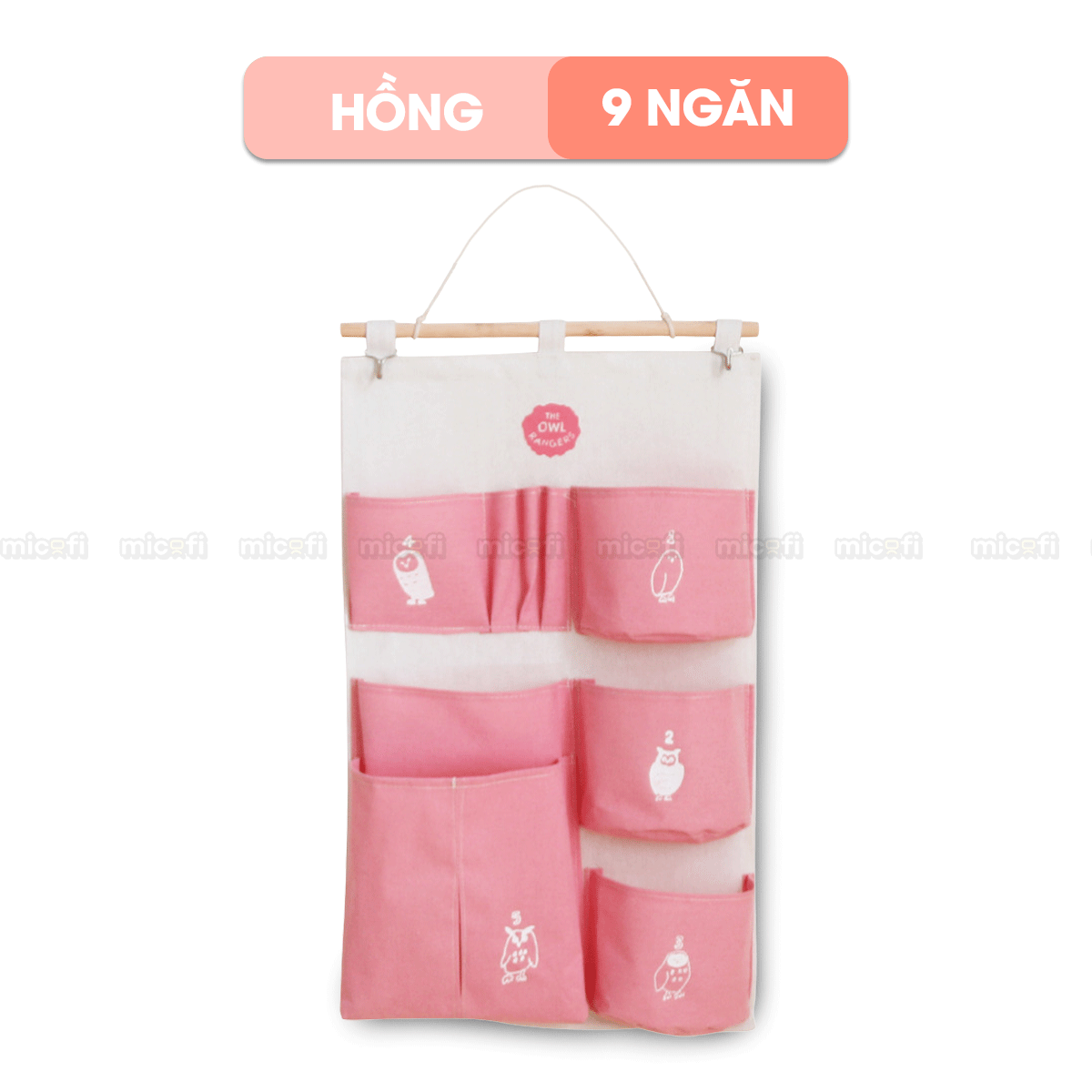 Túi Vải Đựng Đồ Treo Tường Micofi, Túi Treo Đựng Đồ Đa Năng Nhiều Ngăn Vải Lanh Cotton Hoạ Tiết Treo Cửa
