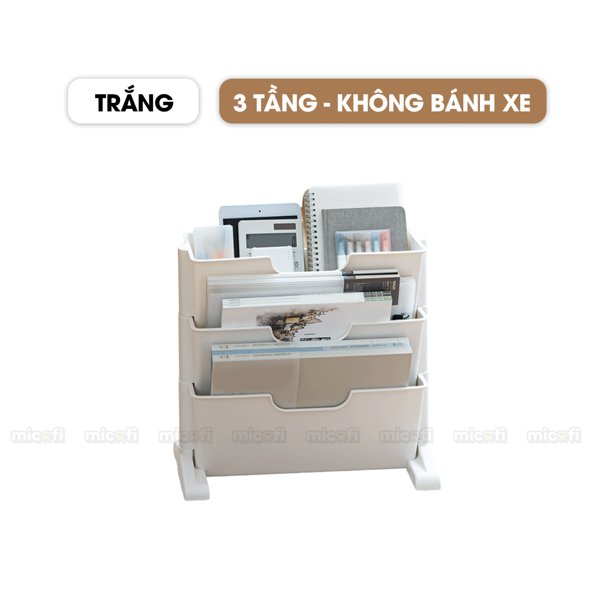 Kệ Sách Micofi, Giá Sách 3 Và 2 Tầng Có Bánh Xe, Kệ Đựng Hồ Sơ Đứng Nhiều Tầng Để Đồ Tài Liệu Giấy Tờ Văn Phòng Di Động
