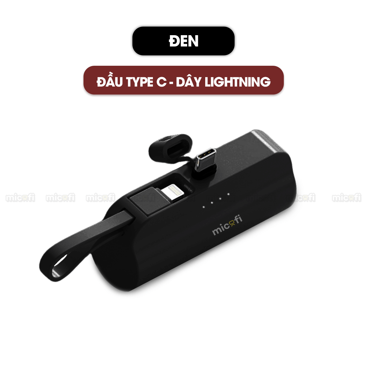 Sạc Dự Phòng Micofi, Pin Dự Phòng Mini Sạc Điện Thoại Samsung Iphone 5000mAh Nhanh Nhỏ Gọn Lightning Type C