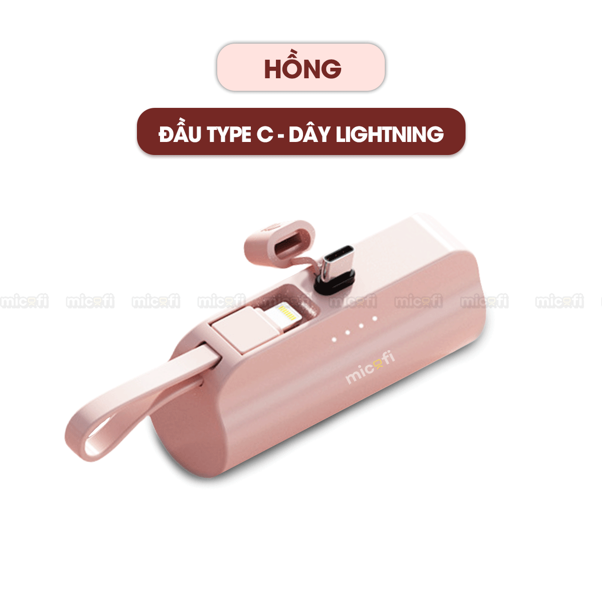 Sạc Dự Phòng Micofi, Pin Dự Phòng Mini Sạc Điện Thoại Samsung Iphone 5000mAh Nhanh Nhỏ Gọn Lightning Type C