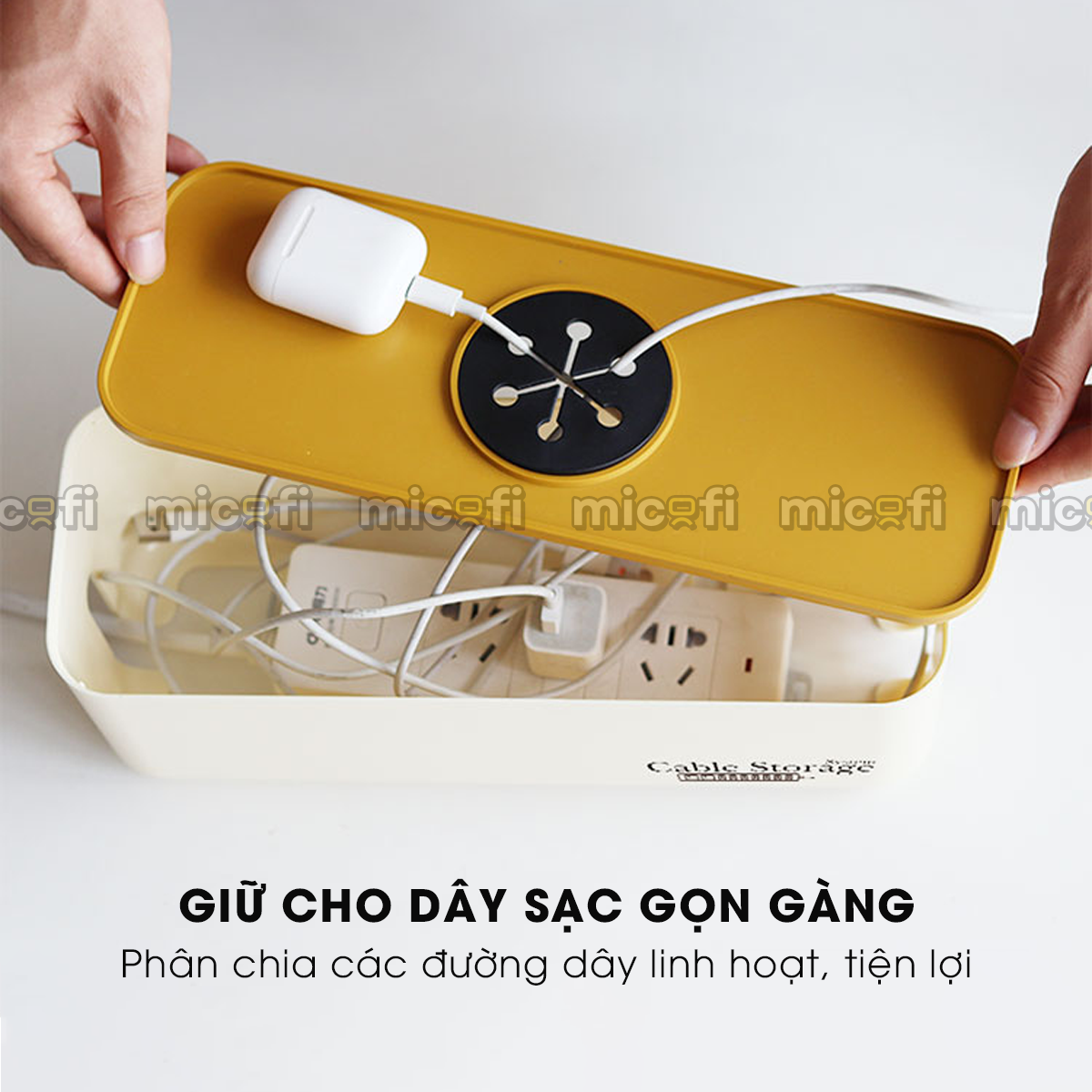 Hộp Đựng Ổ Cắm Điện Micofi Sắp Xếp Dây Cáp, Không Gian Làm Việc