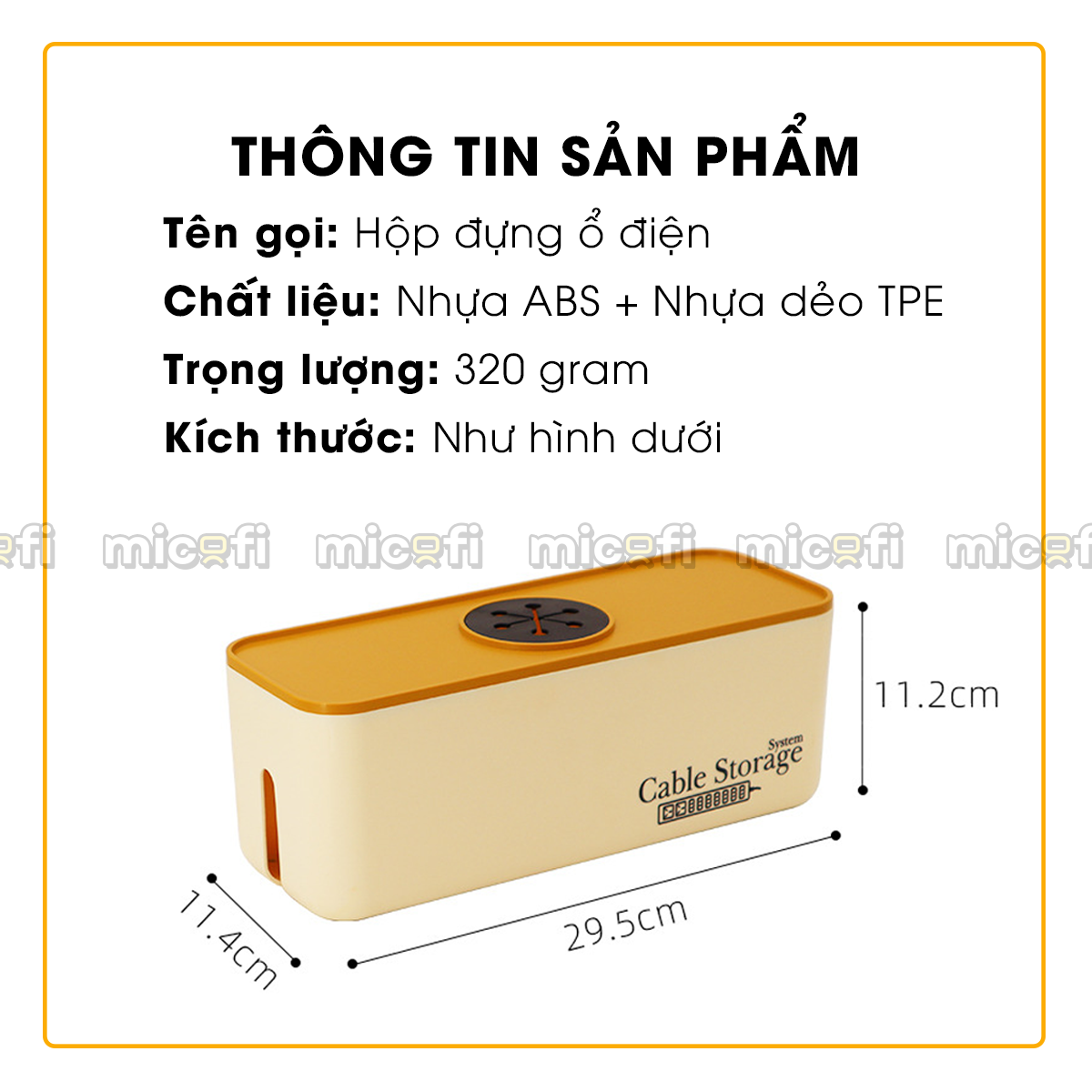 Hộp Đựng Ổ Cắm Điện Micofi Sắp Xếp Dây Cáp, Không Gian Làm Việc