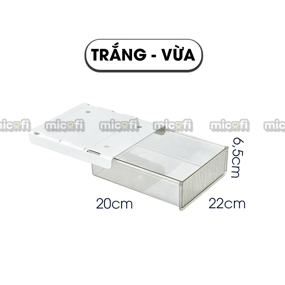Ngăn Kéo Dưới Bàn Micofi Trong Suốt, Đựng Đồ Văn Phòng Phẩm Tiện Lợi