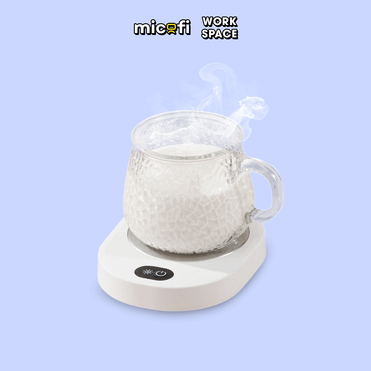 Đế Giữ Nhiệt Đồ Uống Micofi, Đế Để Ly, Khay Giữ Nhiệt Lót Đựng Ly Mini Làm Ấm Cốc Đựng Nước Cà Phê, Sữa, Trà 55 Độ C