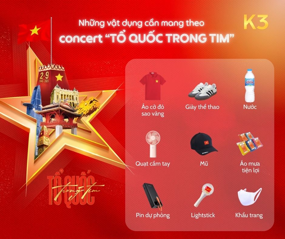 Hướng dẫn tham dự concert Tổ quốc trong tim tại Mỹ Đình: Lịch diễn, đồ cần mang, cách di chuyển