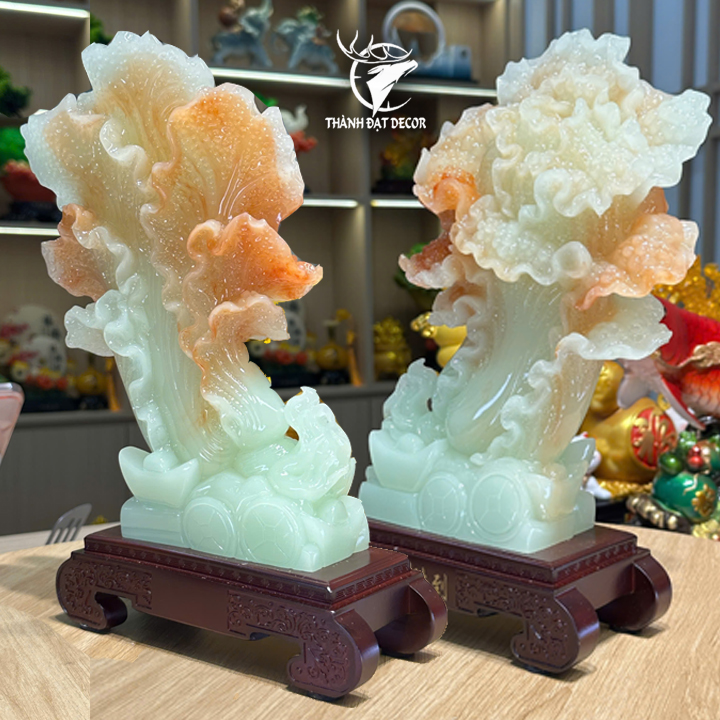 Tượng bắp cải phong thủy bột đá ngọc bích – Tụ tài giữ lộc, quà tặng tân gia khai trương sinh nhật