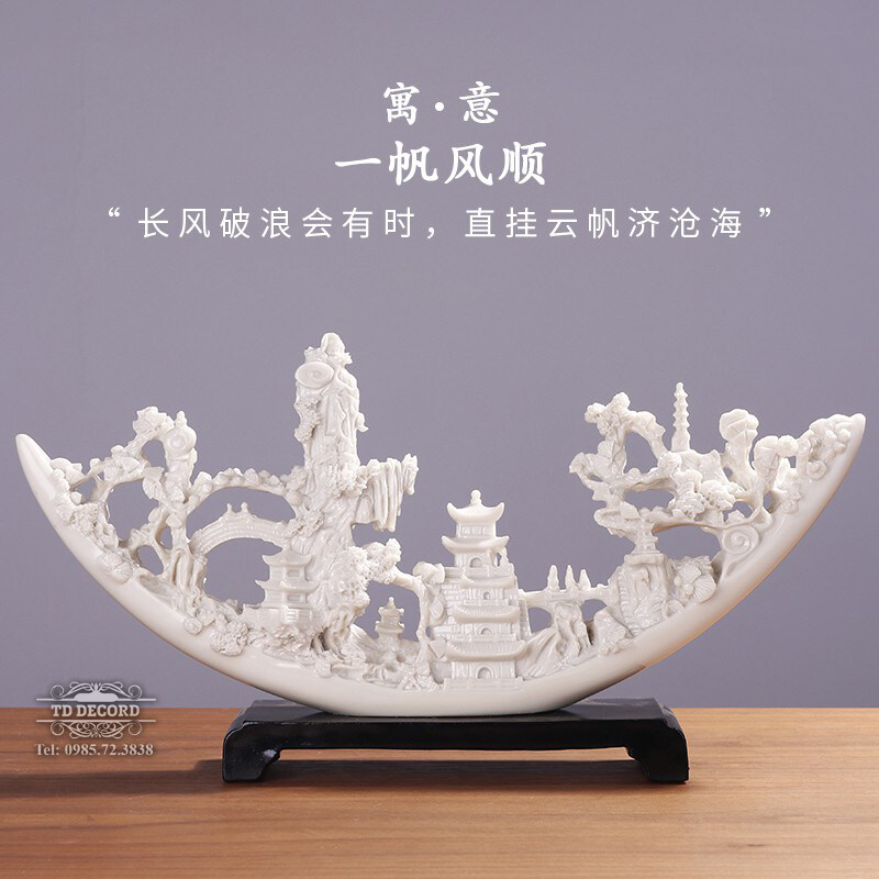 Tượng Điêu Khắc Màu Ngà Phong Thủy, Quà Tặng Tân Gia Khai Trương, Trang Trí Nhà Cửa