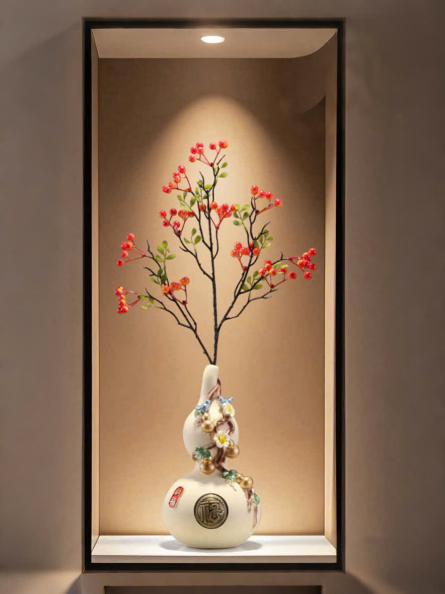 BÌNH HỒ LÔ PHONG THỦY TRANG TRÍ – THU HÚT TÀI LỘC, BÌNH AN GIA ĐẠO, Quà Tặng Decor Tân Gia Khai Trương