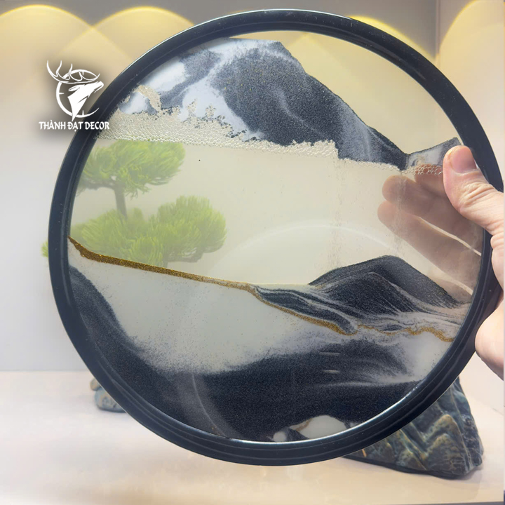 Cây Tranh Cát Lão Tử Ngắm Trăng Decor Trang Trí Bàn, Phòng Làm Việc, Quà Tặng Tân Gia Khai Trương Sinh Nhật