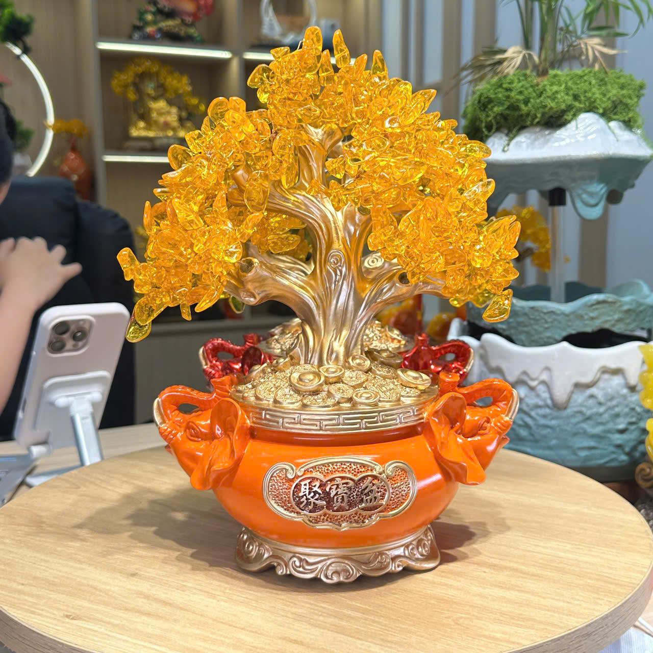 Cây Phú Quý Tài Lộc Tượng Hươu, Cây Kim Tiền Phong Thủy, Quà Tặng Tân Gia Khai Trương Sinh Nhật Decor Phòng