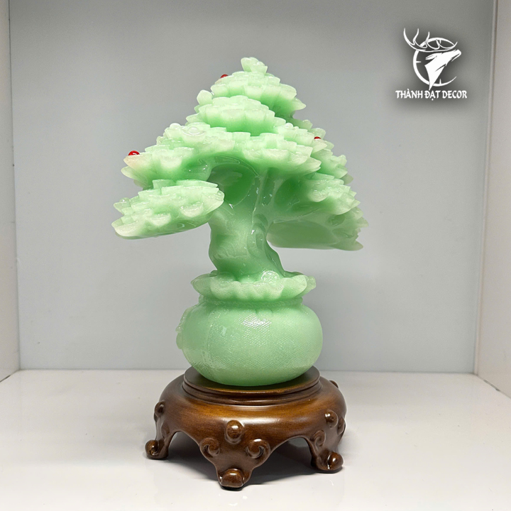 CÂY TÀI LỘC PHONG THỦY MÀU NGỌC BÍCH - CHIÊU TÀI HÚT LỘC CHO GIA CHỦ Quà Tặng Tân Gia Khai Trương