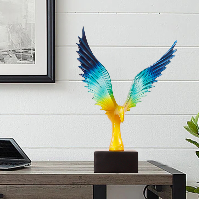 Tượng đại bàng tung cánh 23x14x30cm Quà Tặng Decor Tân Gia Khai Trương Sinh Nhật, Để bàn làm việc