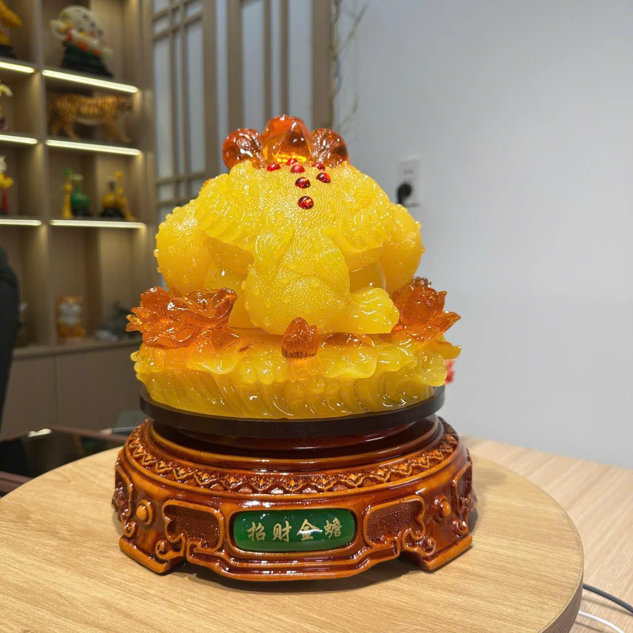 Tượng Cóc Thiềm Thừ Cóc 3 Chân Chiêu Tài 25x26x28cm, Quà Tặng Tân Gia Khai Trương Sinh Nhật