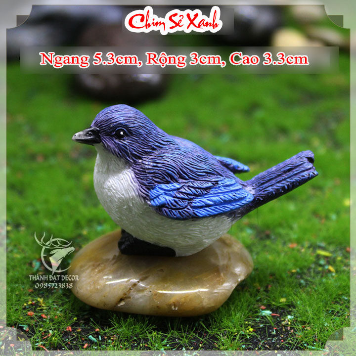 Tượng Chim Sẻ mini Trang Trí Tiểu Cảnh Terrarium, DIY , Cây Bonsai.