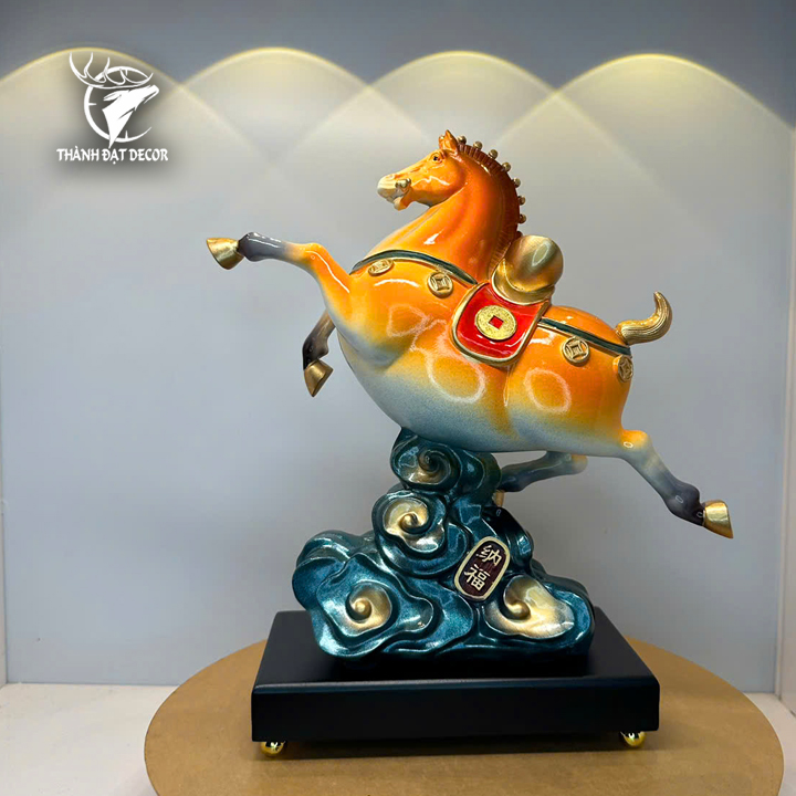 Tượng Ngựa Phong Thủy Mã Đáo Thành Công, Quà Tặng Tân Gia Khai Trương Sinh Nhật Decor Trang Trí Nhà