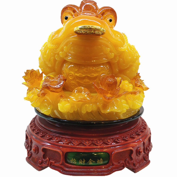 Tượng Cóc Thiềm Thừ Cóc 3 Chân Chiêu Tài 25x26x28cm, Quà Tặng Tân Gia Khai Trương Sinh Nhật