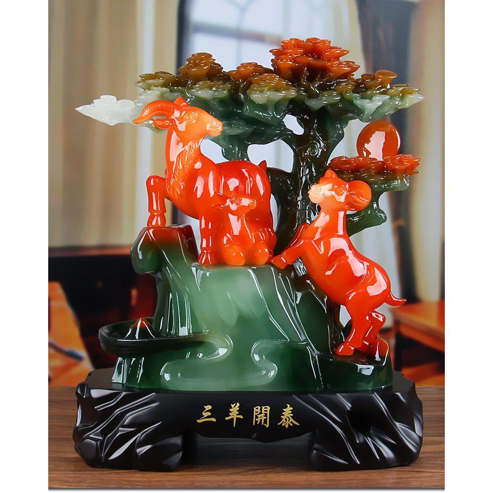 Tượng Dê Phong Thủy 23x13x24 Cho Người Tuổi Mùi, Quà Tặng Sinh Nhật, Tân Gia, Khai Trương Decor Sinh nhật Decor Phòng Trang Trí Nhà Đồng