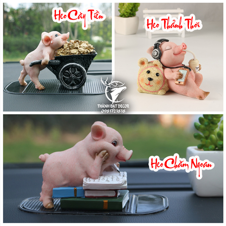 Tượng Heo Văn Phòng Dể Thương, Quà Tặng Sinh Nhật Tặng Người Yêu Bạn Gái Trang Trí Để Bàn Làm Việc, Kệ Sách